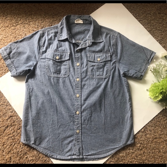 Crazy 8 Boy’s Button Front Denim Top Shirt - Picture 1 of 3